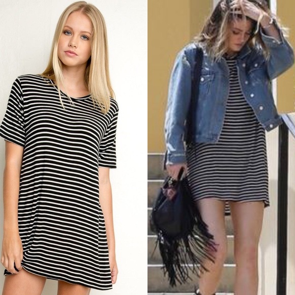 Brandy Melville Tops - Brandy Melville Oversized stripe Top T-shirt dress oversized shirt